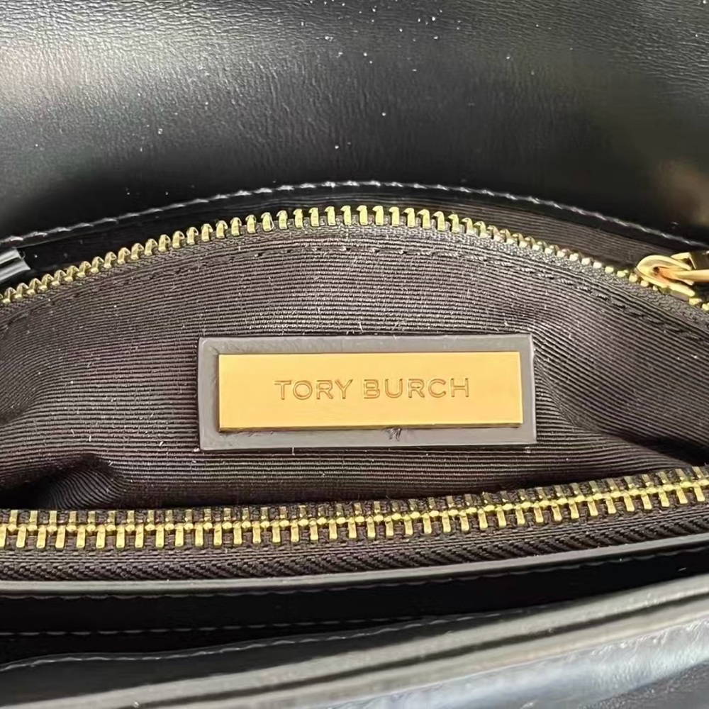 TORY BURCH Kira series black diamond grid chain bag - Picture 5 of 5